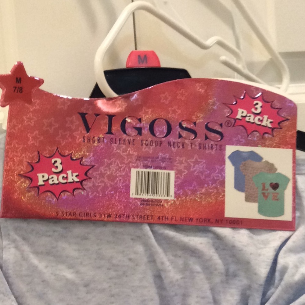 3 - shirt set - Girls Vigoss Short Sleeve Scoop Neck T-Shirts - Picture 5 of 6